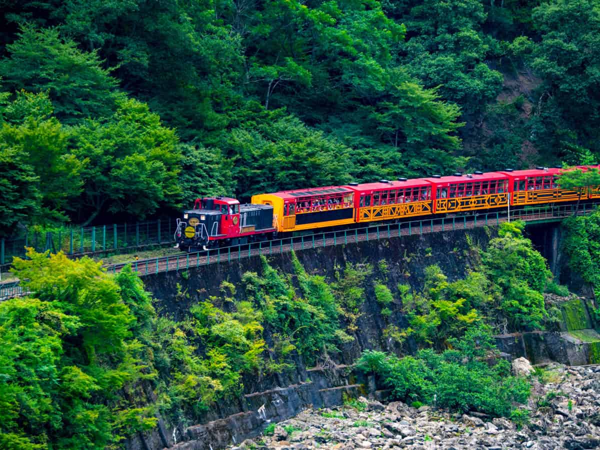 Sagano Romantic Train Kyoto Japan