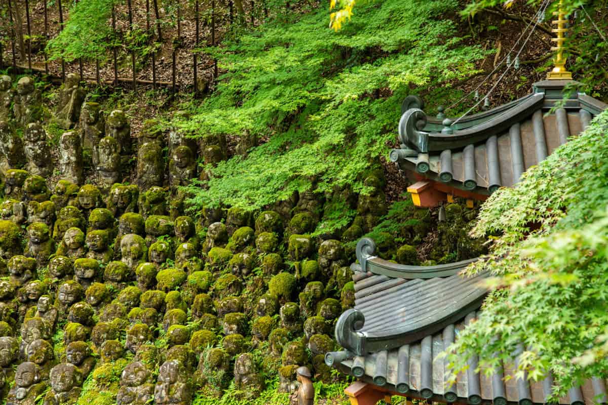 Otagi Nenbutsuji Temple in Arashiyama, Kyoto, Japan